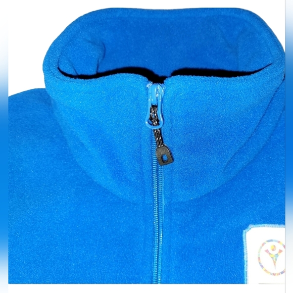 Special Olympics World Games L A 2015 Blue Fleece Zip Jacket Size Large - Picture 6 of 9